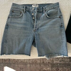 Agolde Light Blue Jean Shorts